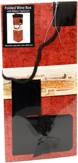 Коробка подарочная Veld-Co 'Giftbox. Трансформер. Бордо', под бутылку, цвет: бордовый, 34,4 х 8,2 х 8,2 см 2