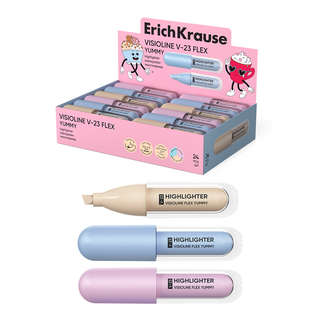 Текстмаркер ErichKrause Visioline V-23 Flex Yummy, с гибким н...