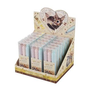 Текстовыделители набор 3 цвета: розовый, сиреневый, голубой, BV Love Me 5