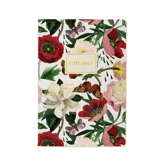 Тетрадь общая А5, 40 листов в линейку, BV Flora: Пионы