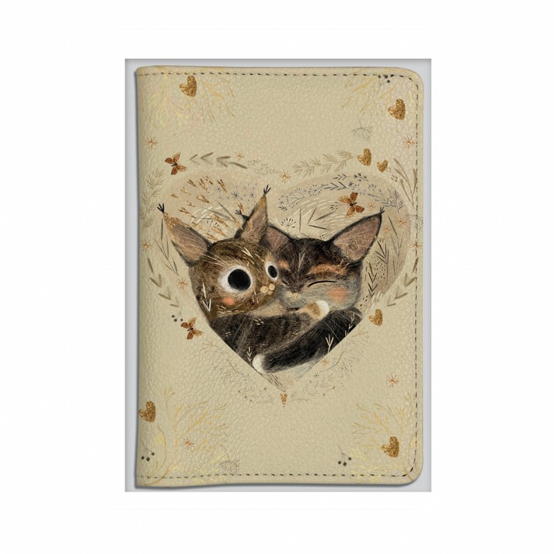 Обложка для паспорта BV Love me: Котики приносят счастье