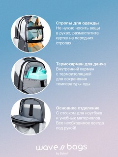 Рюкзак Belmil Wave Prime Graphite серый 6