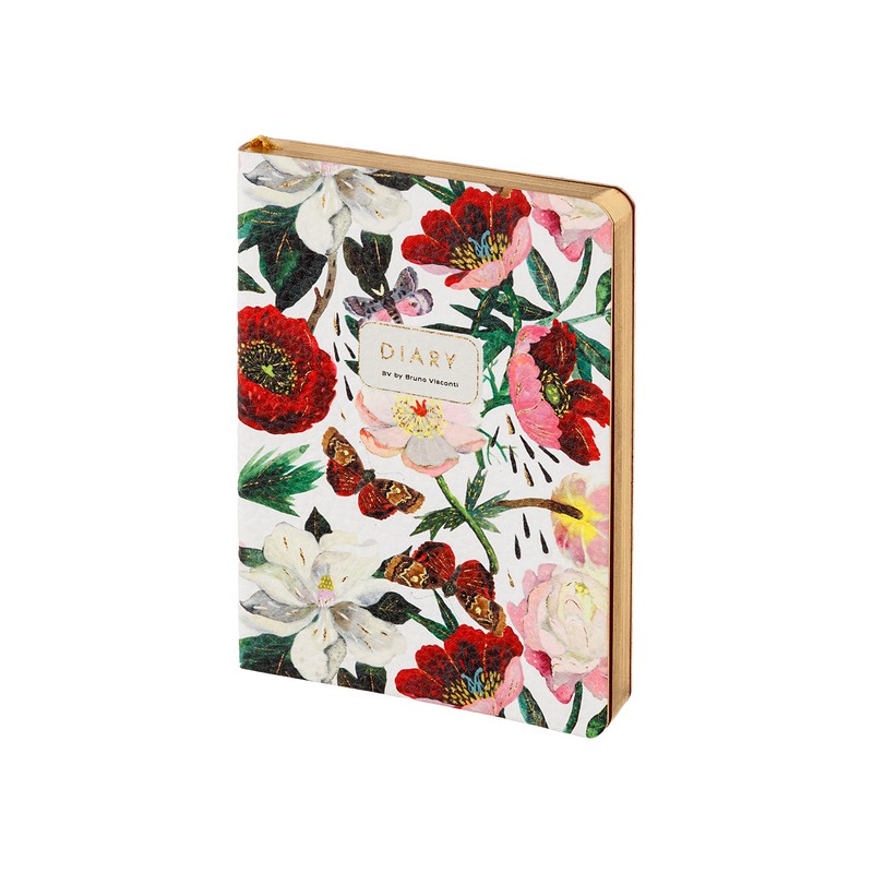 Ежедневник недатированный А6, 128 листов, BrunoVisconti 'Flora: Пионы'