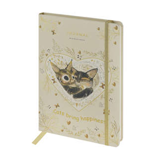 Записная книжка А5, 100 листов в линейку, на резинке, BV Love Me