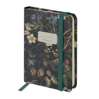 Записная книжка А6, 100 листов в линейку, на резинке, BV Flor...