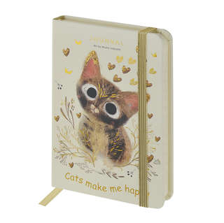 Записная книжка А6, 100 листов в линейку, на резинке, BV Love Me