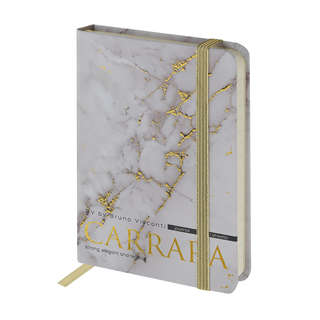 Записная книжка А6, 100 листов в линейку, на резинке, BV Carrara