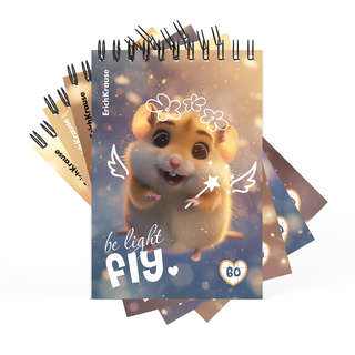 Блокнот на спирали ErichKrause Fluffy, А6, 60 листов, клетка,...