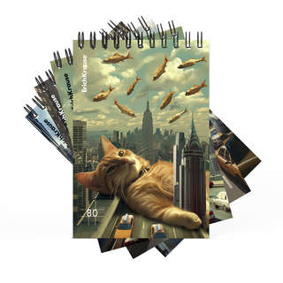 Блокнот на спирали ErichKrause Вig City Cats, А6, 80 листов, ...