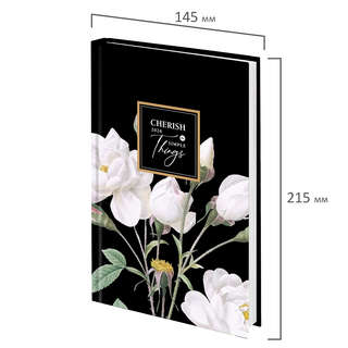 Ежедневник датированный 2026 145х215 мм, А5, STAFF, ламинированная обложка, 'Розы', 117322 2