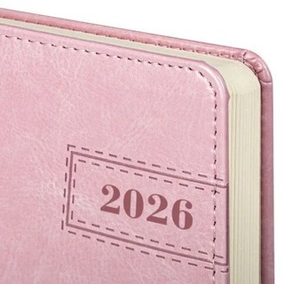 Ежедневник на 2026 год, А5, Brauberg Imperial, под кожу, розовый 4