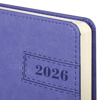 Ежедневник на 2026 год, А5, Brauberg Imperial, под кожу, сиреневый 4