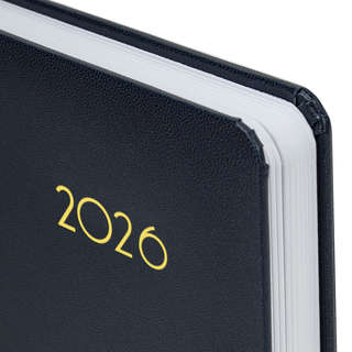 Ежедневник датированный 2026, А5, 138x213 мм, BRAUBERG 'Select', балакрон, темно-синий 3