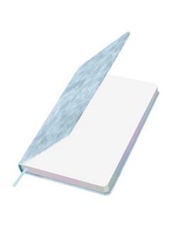 Ежедневник датированный 2026, А5, Brauberg Ice, под кожу, голубой 4