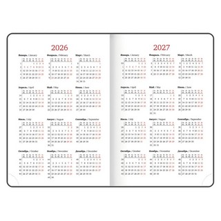 Ежедневник датированный 2026, А5, Brauberg Ice, под кожу, розовый 6