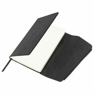 Ежедневник датированный 2026, А5 'Jacket' с клапаном, под кожу, черный 3