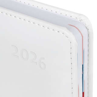 Ежедневник датированный 2026, А5, 148х218 мм, GALANT 'White', под кожу, белый 4