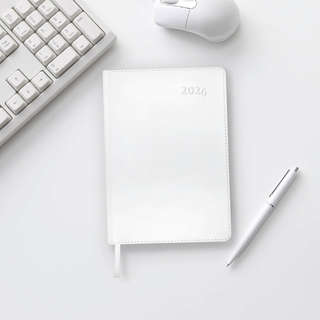 Ежедневник датированный 2026, А5, 148х218 мм, GALANT 'White', под кожу, белый 5