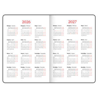 Еженедельник на 2026 год, А4, Brauberg Favorit, под кожу, синий 7