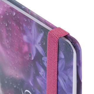 Еженедельник датированный 2026, А6, 171х93 мм, Brauberg Цветы, твердый, с резинкой 3