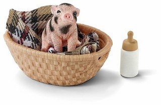 Schleich Игровой набор Поросенок с бутылочкой 42294 1