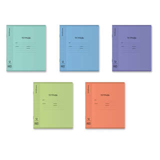 Тетрадь школьная А5+, 12 листов в клетку, пластиковая обложка, ErichKrause Классика CoverPro matt, Pulse, ассорти. Цена за 1 шт. 2