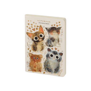 Тетрадь общая А6, 60 листов в линейку, BV Love Me: Котики, сч...