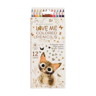 Карандаши цветные 12 цветов, грифель 3 мм, BV Love Me: Милый ...