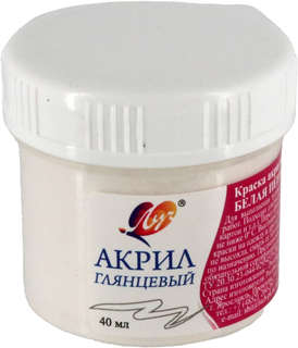 Краска акриловая перламутровая, белая, 40 мл 2