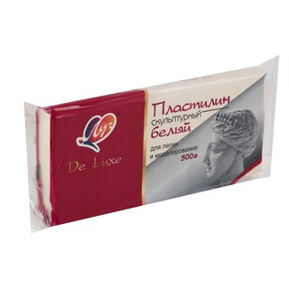 Пластилин скульптурный 'люкс' белый, 500 г, Луч 2