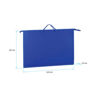 Папка для чертежей и рисунков А3 ArtSpace, синий, пластик, на молнии 2