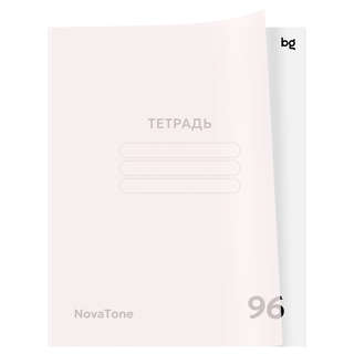 Тетрадь А5, 96 листов в клетку, BG 'NovaTone. Бутон вишни', п...