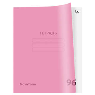 Тетрадь А5, 96 листов в клетку, BG 'NovaTone. Пыльная роза', пластиковая обложка 1
