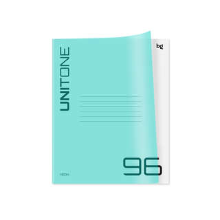 Тетрадь А5, 96 листов в клетку, BG 'UniTone. Neon', пластиков...