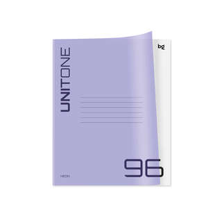 Тетрадь А5, 96 листов в клетку, BG 'UniTone. Neon', пластиков...