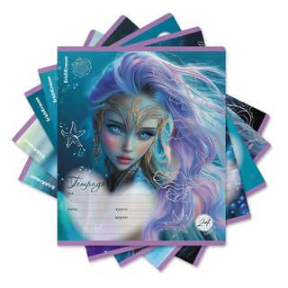 Тетрадь школьная А5, 24 листа в клетку, ErichKrause Aquamarin...