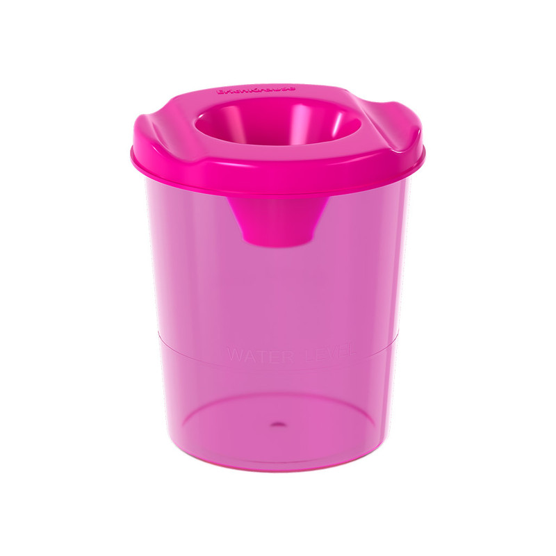 Стакан-непроливайка ErichKrause Neon, розовый, тонированный