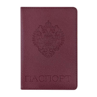 Обложка для паспорта Bruno Visconti, Герб России, бордовый