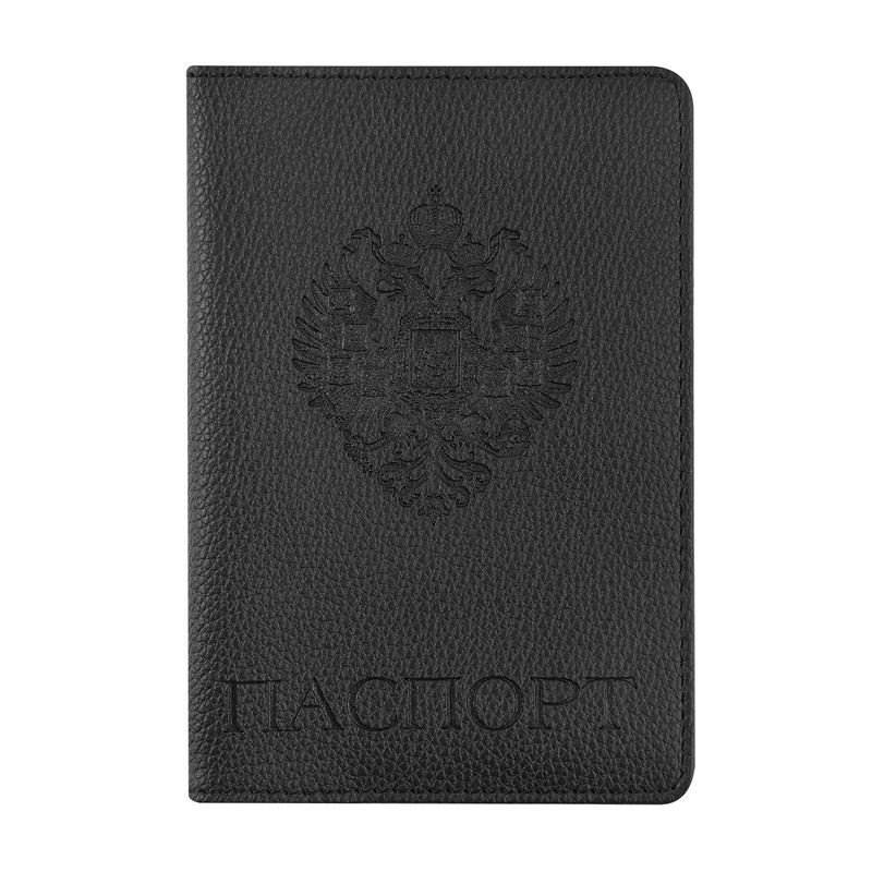 Обложка для паспорта Bruno Visconti, Герб России, черный