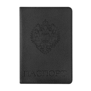 Обложка для паспорта Bruno Visconti, Герб России, черный