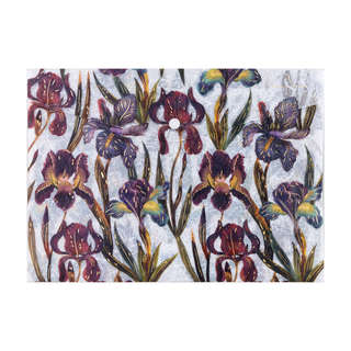 Папка-конверт на кнопке А4, 33х24 см, BV Flora: Ирисы