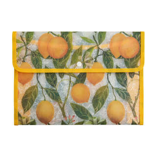 Папка-конверт на кнопке А4, 33х24 см, BV Flora: Лимоны