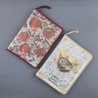 Папка на молнии А4, 23х33 см, BV Flora Гранат 4