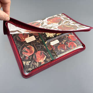 Папка на молнии А4, 23х33 см, BV Flora Гранат 2