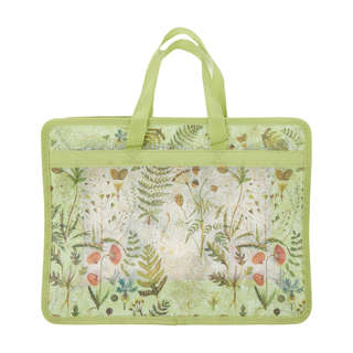 Папка-портфель с ручками, на молнии А4, 34х25х9 см, BV Flora:...