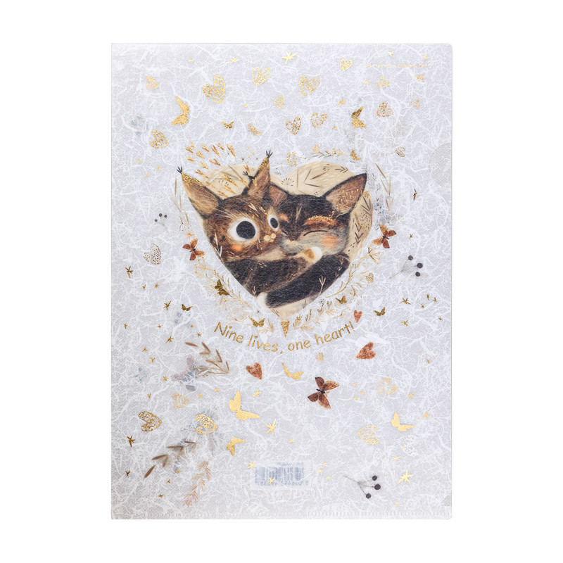 Папка-уголок А4, 22х31 см, BV Love Me: Котики приносят счастье