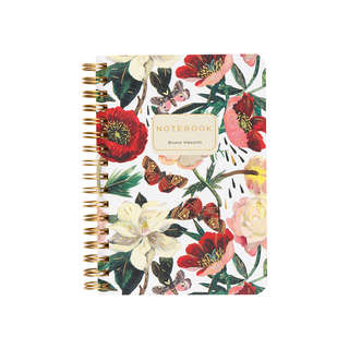 Тетрадь общая А6, 60 листов в клетку, на гребне, BV Flora: Пионы