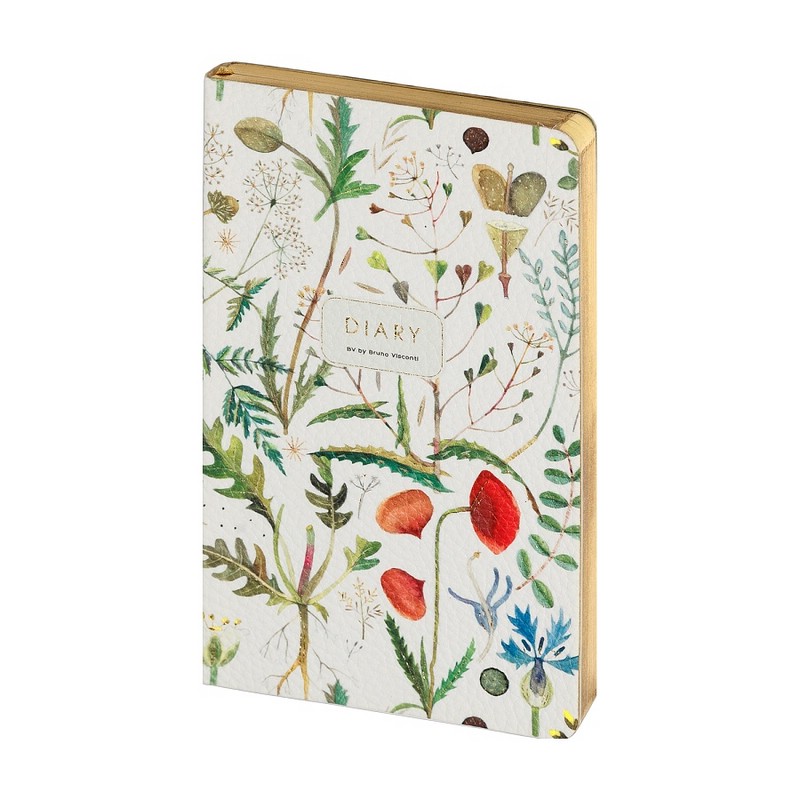 Ежедневник недатированный А5, 125х200 мм, BrunoVisconti 'Flora: Луговые травы'