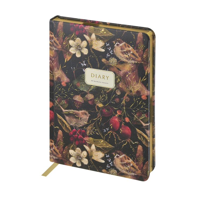 Ежедневник недатированный А5, 145х205 мм, BrunoVisconti 'Fauna: Воробей'