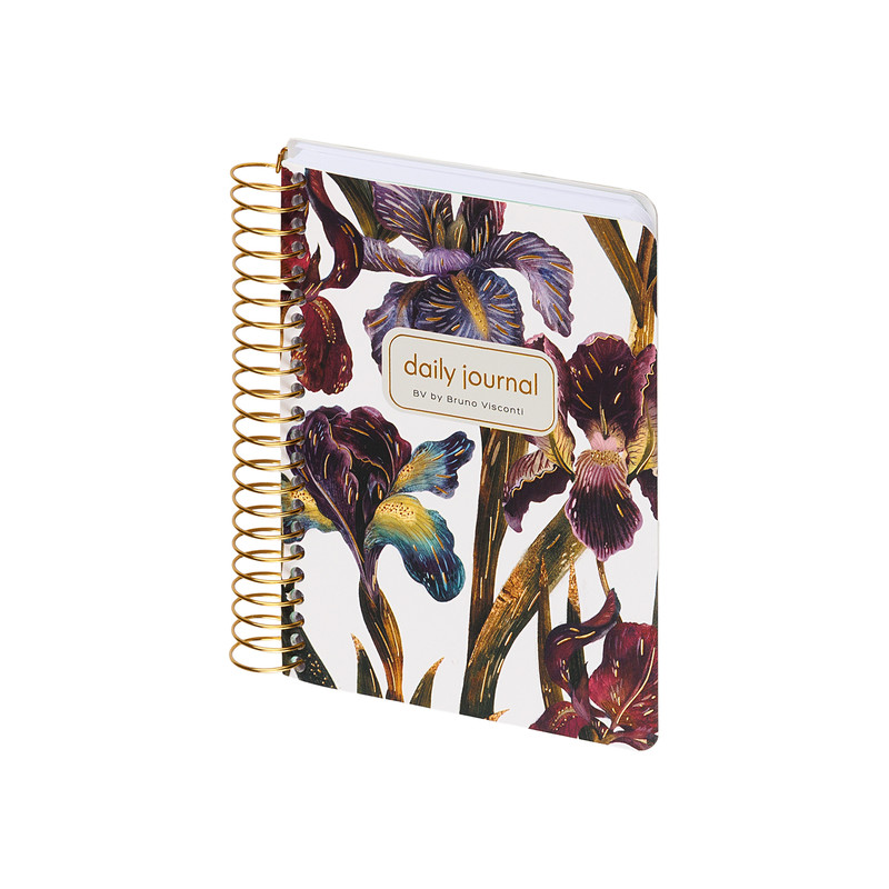 Ежедневник недатированный А6, 125х140 мм, BrunoVisconti 'Flora: Ирисы'